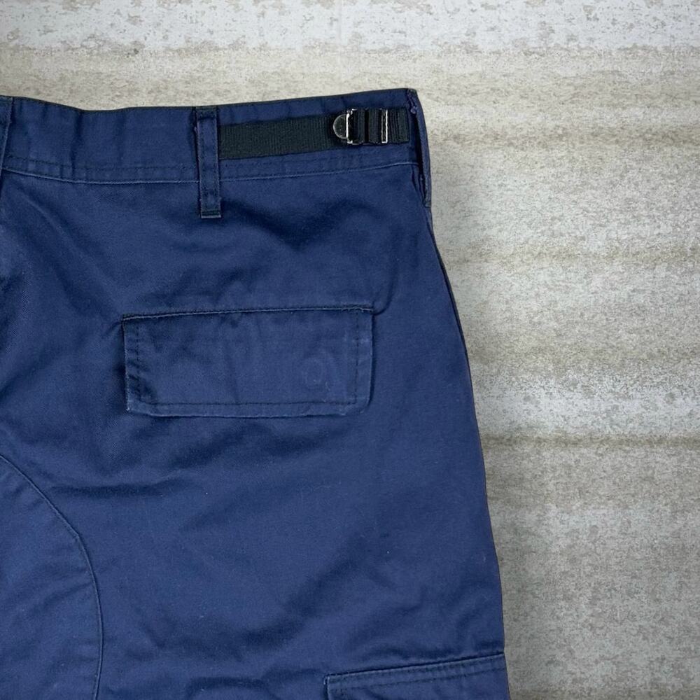Vintage 90s Military Tactical Pants 36x30 Baggy Navy Blue Double Knees Large - Picture 3 of 4